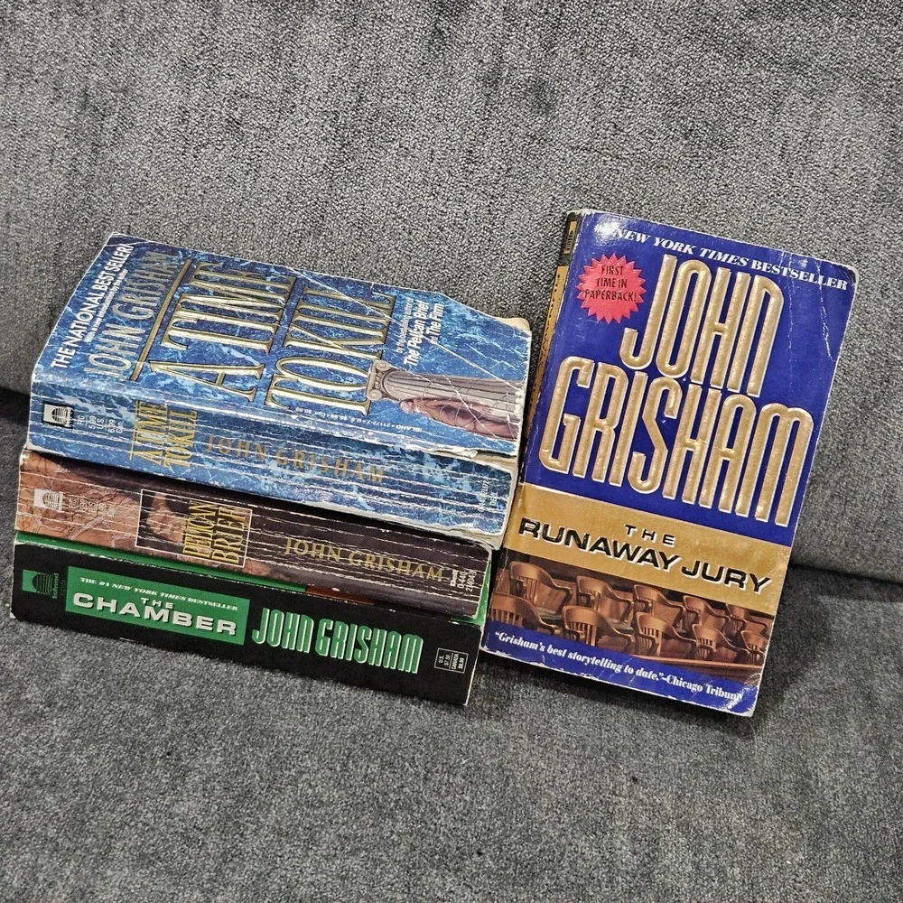 Lot of 4 John Grisham Books: The Chamber- The Runaway Jury- A‎ Time To Kill +
